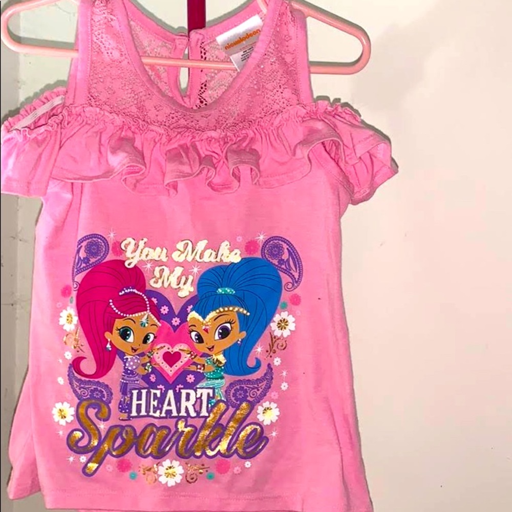 Shimmer and Shine Nickelodeon Pink Shirt! Size:6